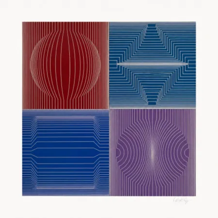 シルクスクリーン Vasarely - La Certa