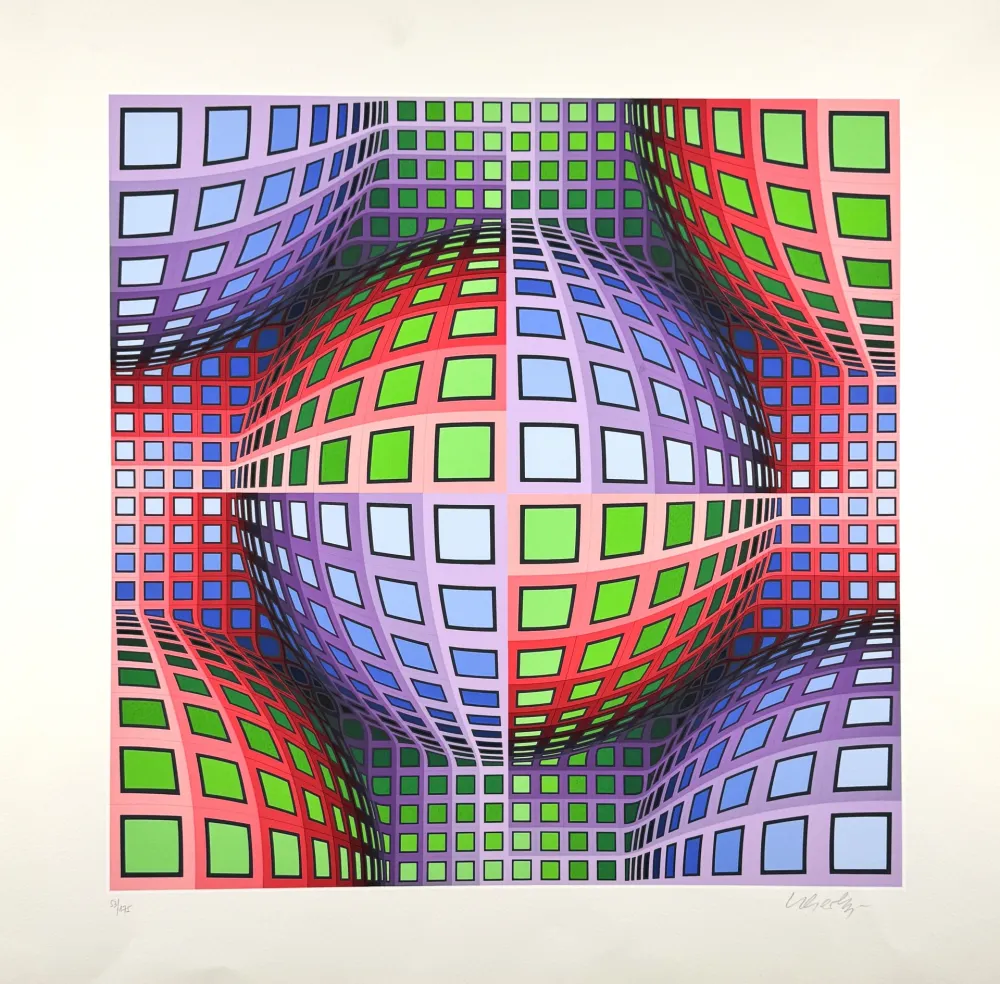 シルクスクリーン Vasarely - Lava 