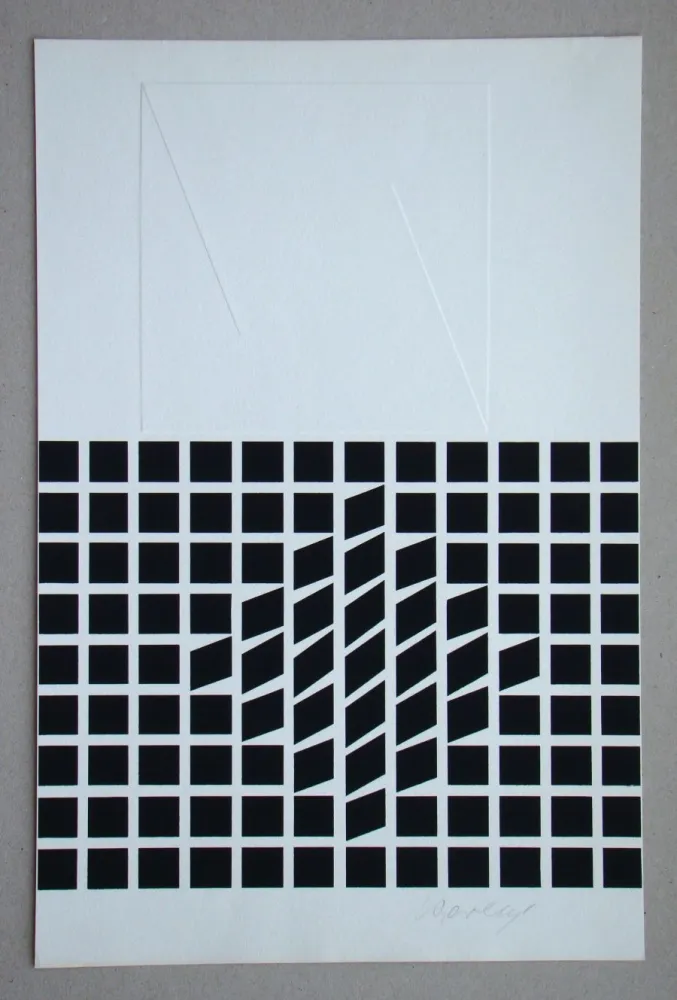 シルクスクリーン Vasarely - Likka-2 ( relief )