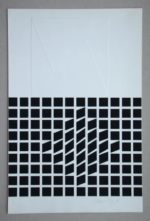 シルクスクリーン Vasarely - Likka-2 ( relief )