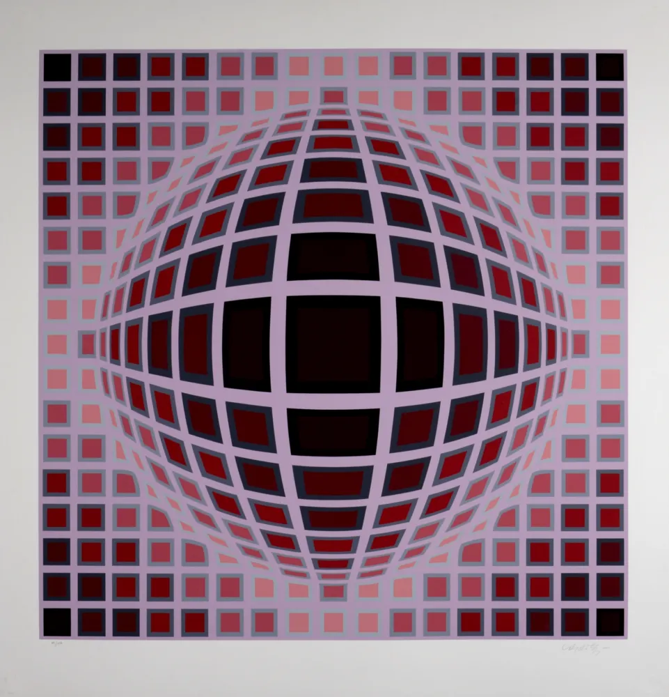 シルクスクリーン Vasarely - Louisiana 1, c. 1983 - Hand-signed
