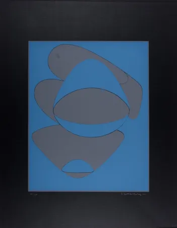 シルクスクリーン Vasarely - Mar Caribe