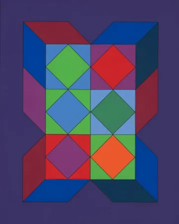 シルクスクリーン Vasarely - Ohne Titel XLVI