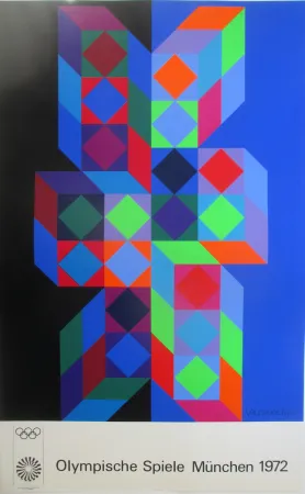 シルクスクリーン Vasarely - OL 1972 - original silkscreen 
