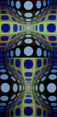 シルクスクリーン Vasarely - Pava