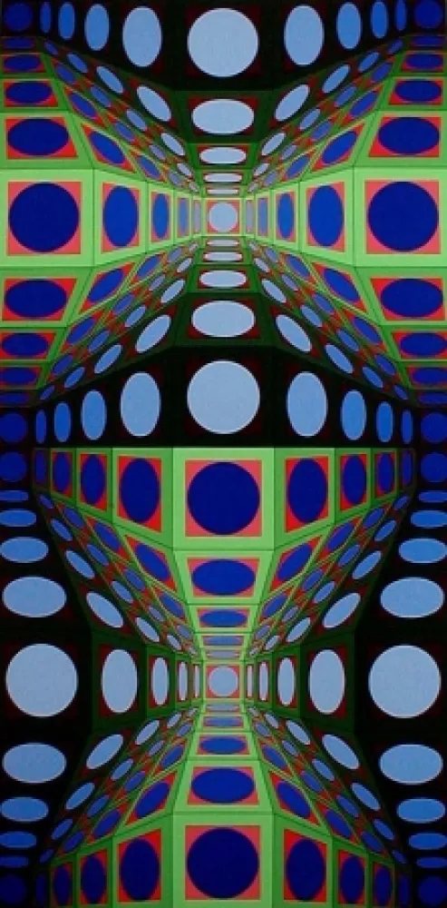 シルクスクリーン Vasarely - Pava