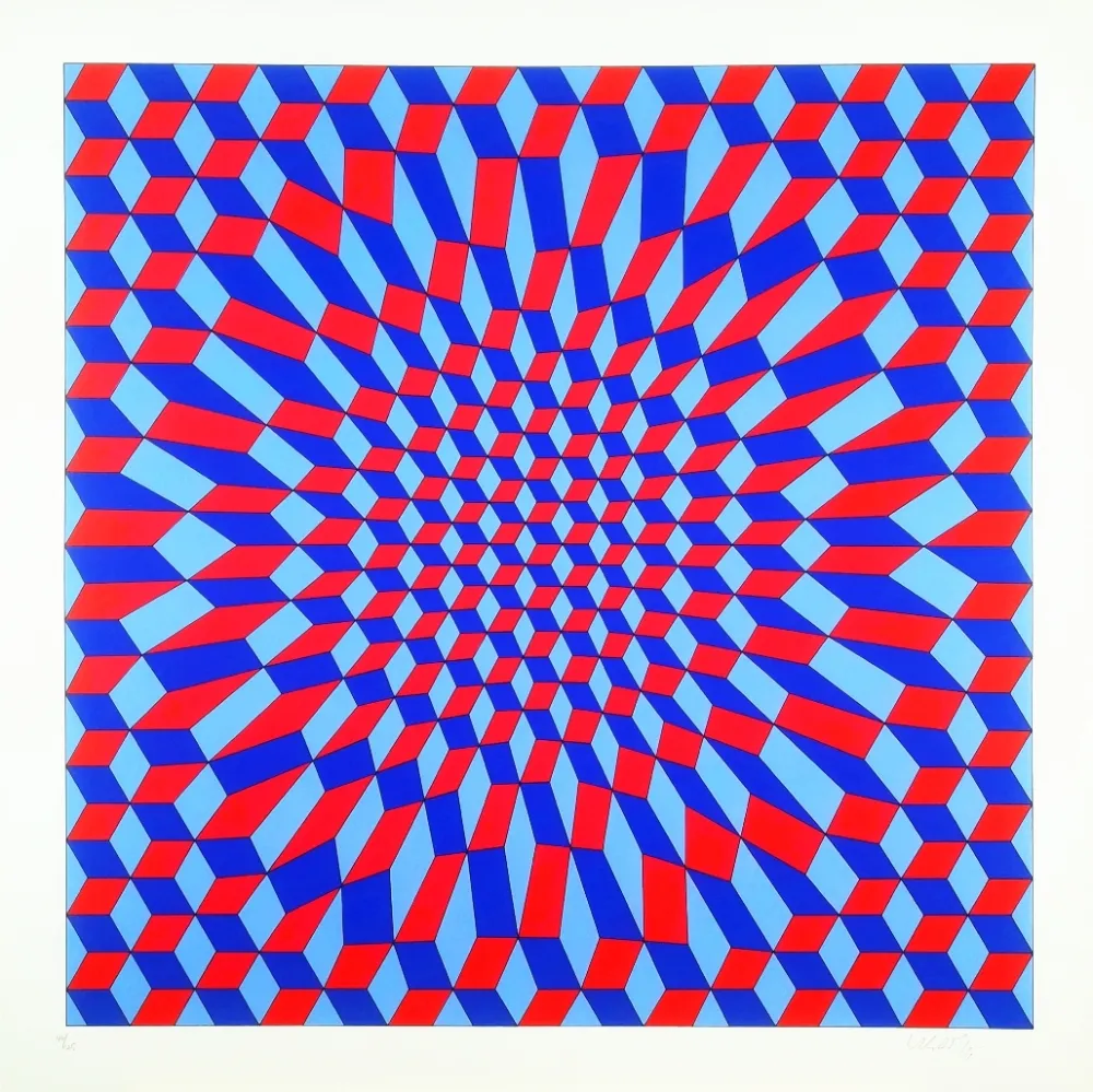 シルクスクリーン Vasarely - Pok Italie 2