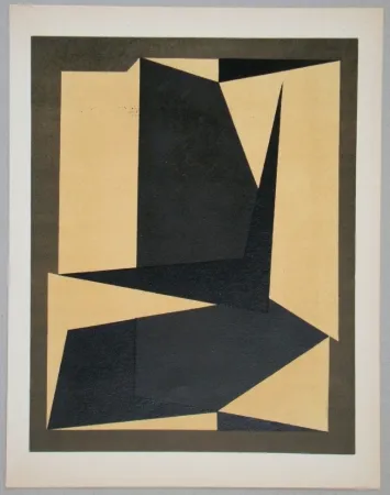 リトグラフ Vasarely - Projet pour une tapisserie