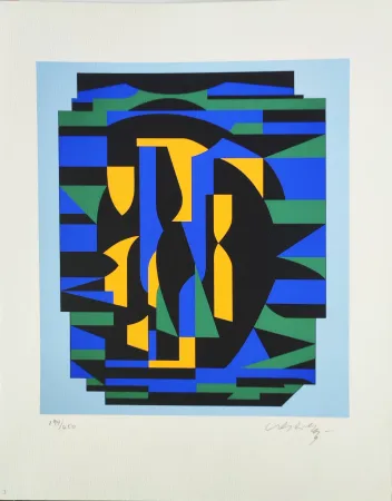 シルクスクリーン Vasarely - Risir