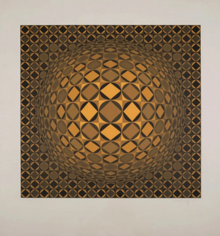シルクスクリーン Vasarely - Sann (Benavides 891)
