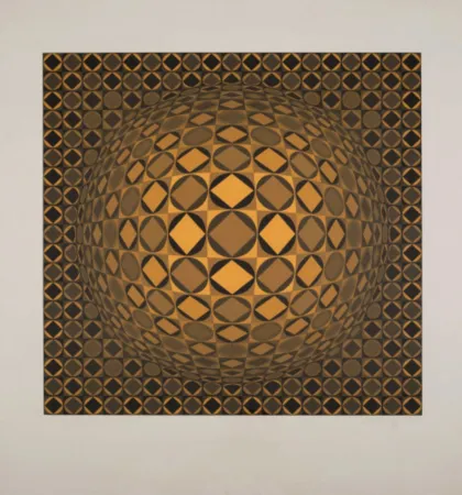 シルクスクリーン Vasarely - Sann (Benavides 891)