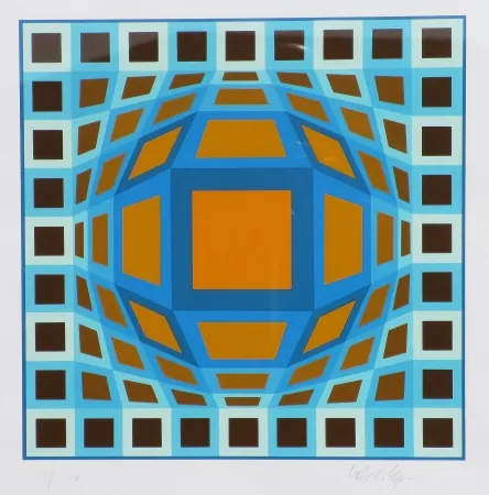 シルクスクリーン Vasarely - Sans titre