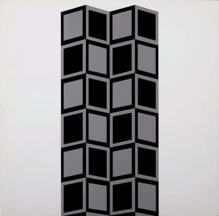 シルクスクリーン Vasarely - Säule HK (Detail), 1967 - Very scarce!