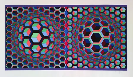 シルクスクリーン Vasarely - Semiha