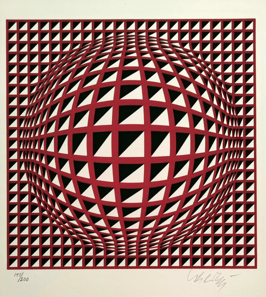 シルクスクリーン Vasarely - Terz liten