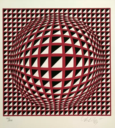 シルクスクリーン Vasarely - Terz liten