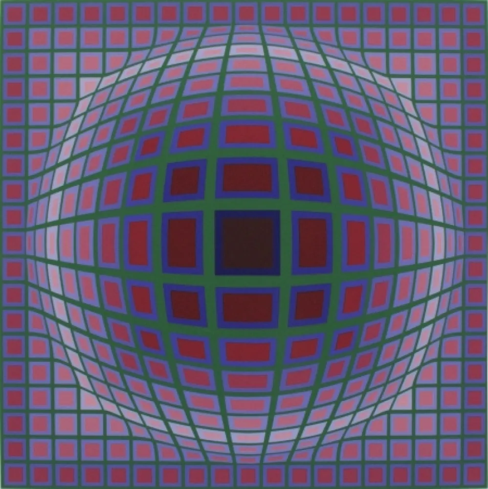 シルクスクリーン Vasarely - Titan A