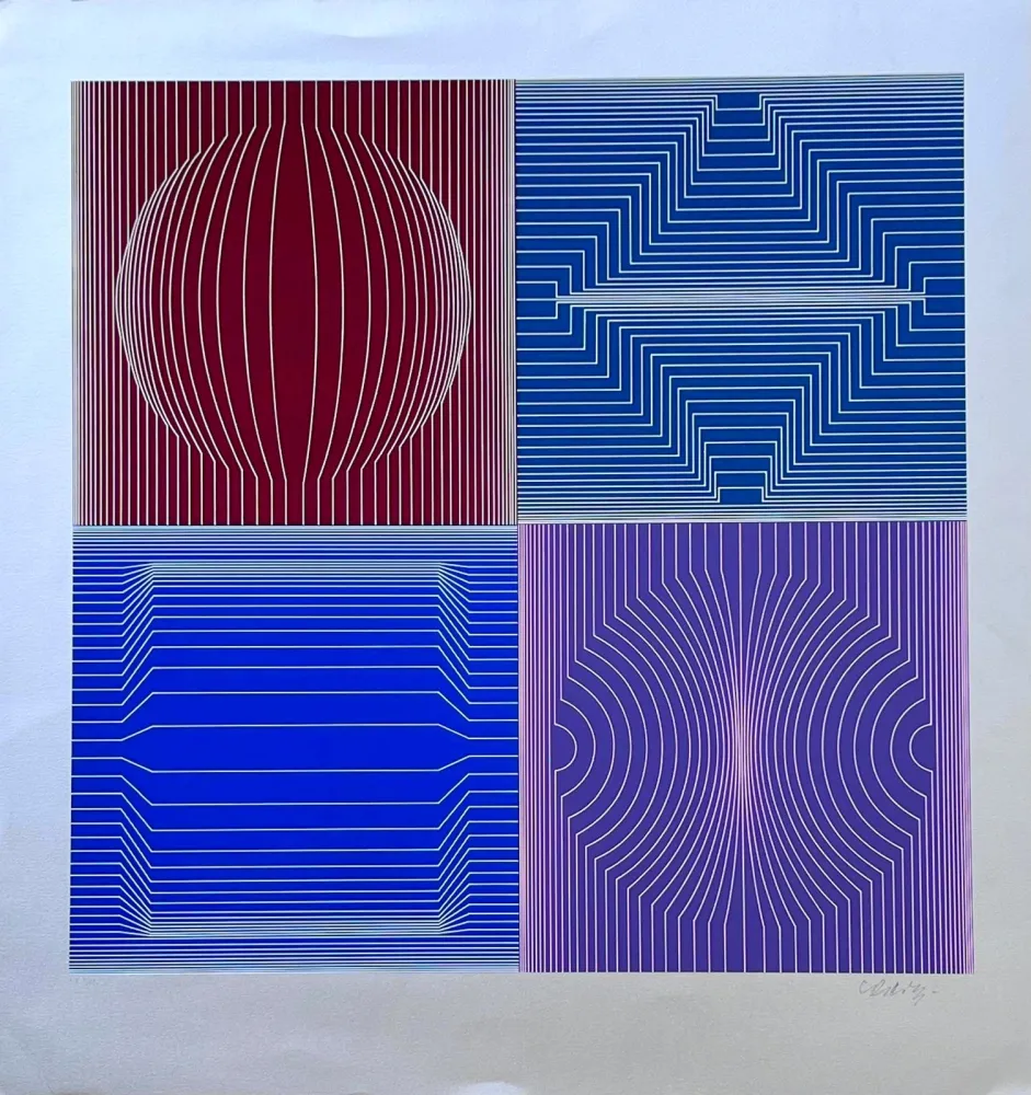 シルクスクリーン Vasarely - Tokyo