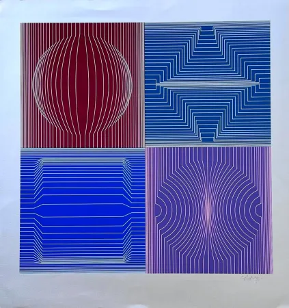 シルクスクリーン Vasarely - Tokyo