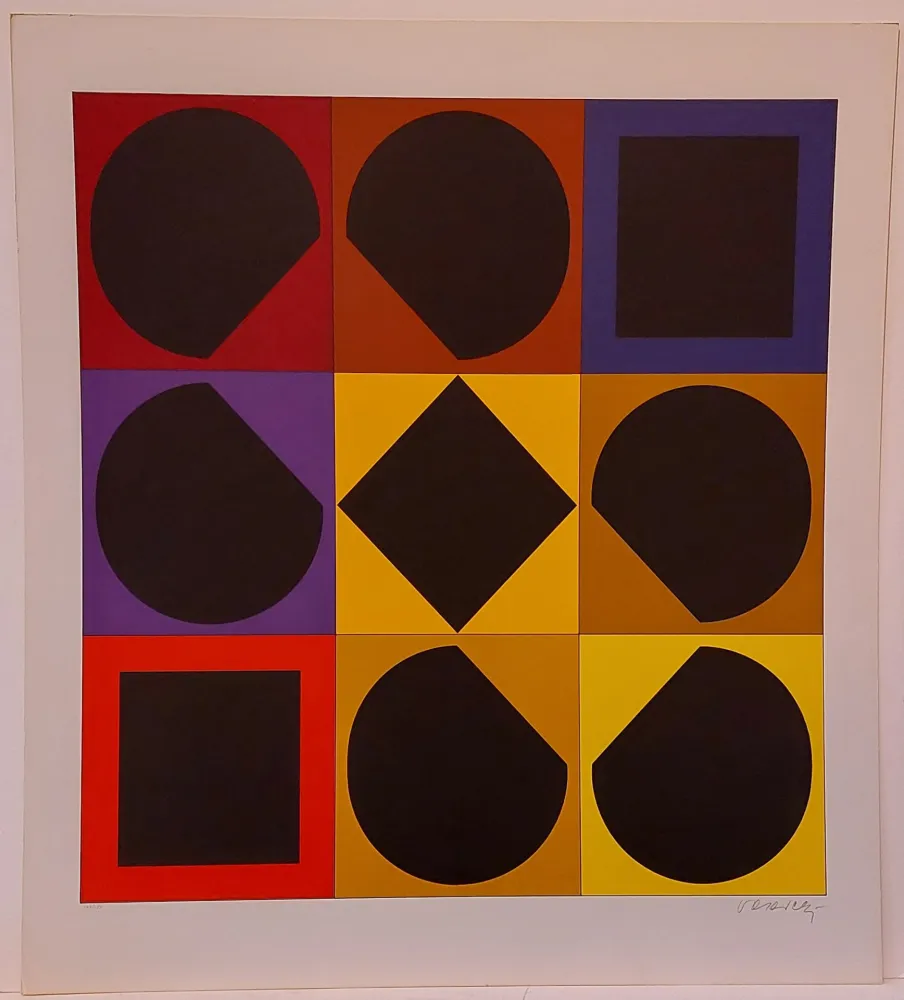 シルクスクリーン Vasarely - Topaze