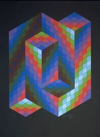 シルクスクリーン Vasarely - Torony-Co
