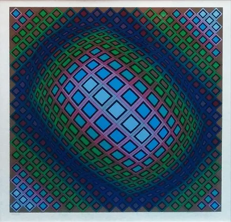 シルクスクリーン Vasarely - UNKNOWN TITLE