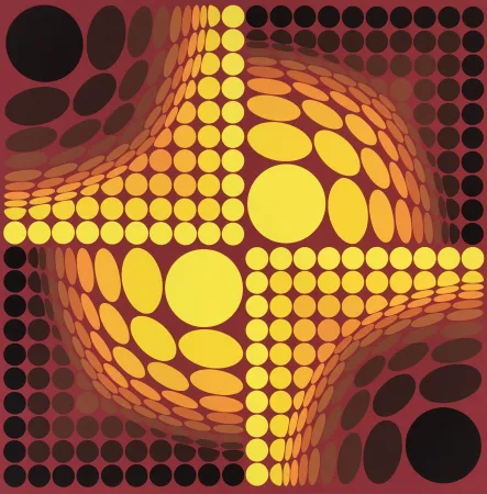 シルクスクリーン Vasarely - Untitled 