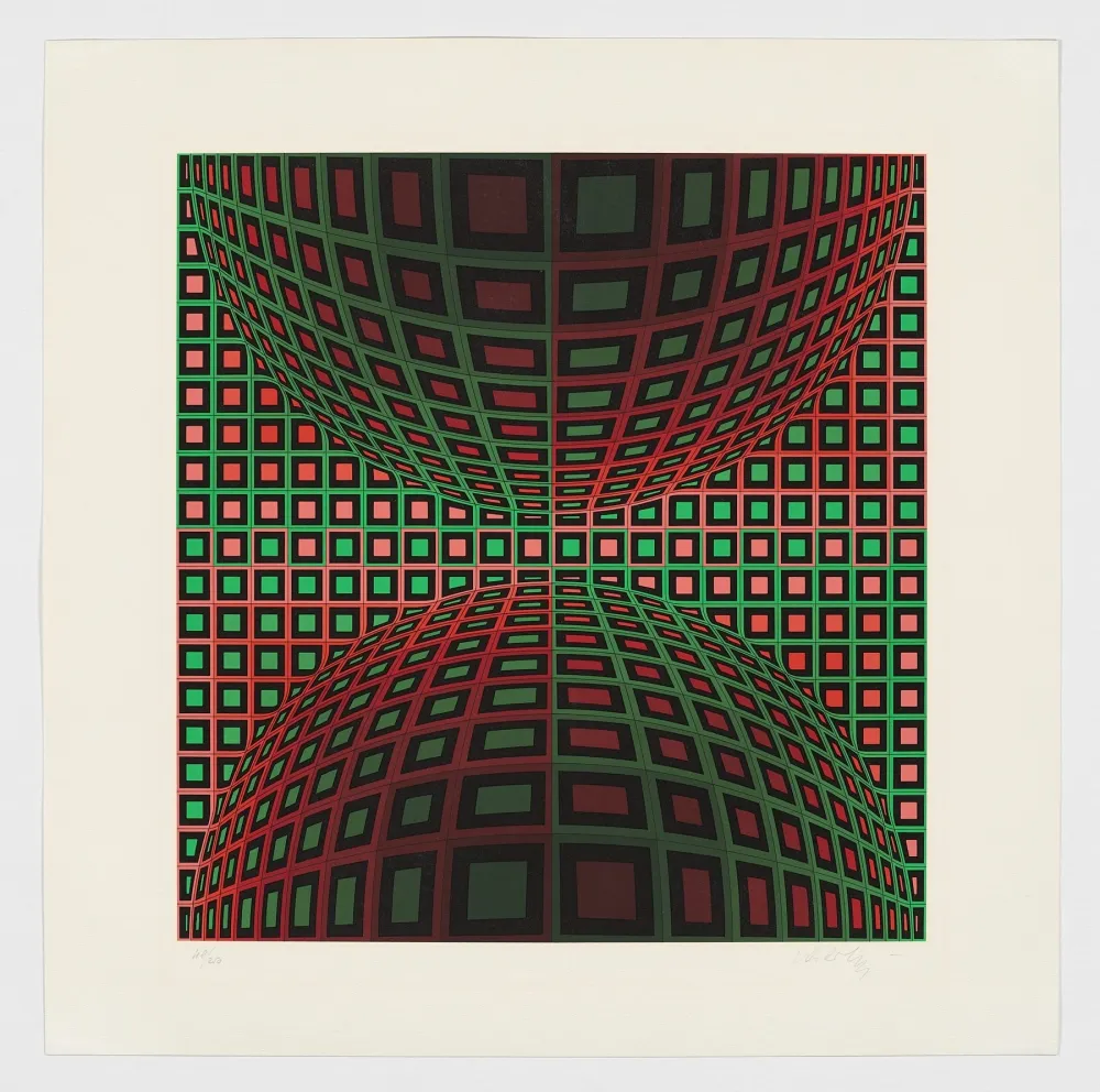 シルクスクリーン Vasarely - Untitled