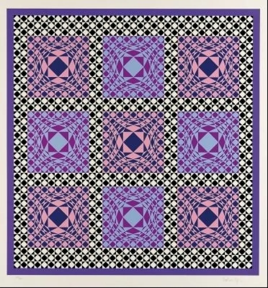 シルクスクリーン Vasarely - Untitled