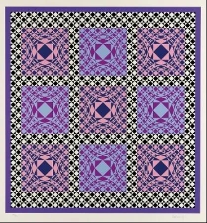 シルクスクリーン Vasarely - Untitled