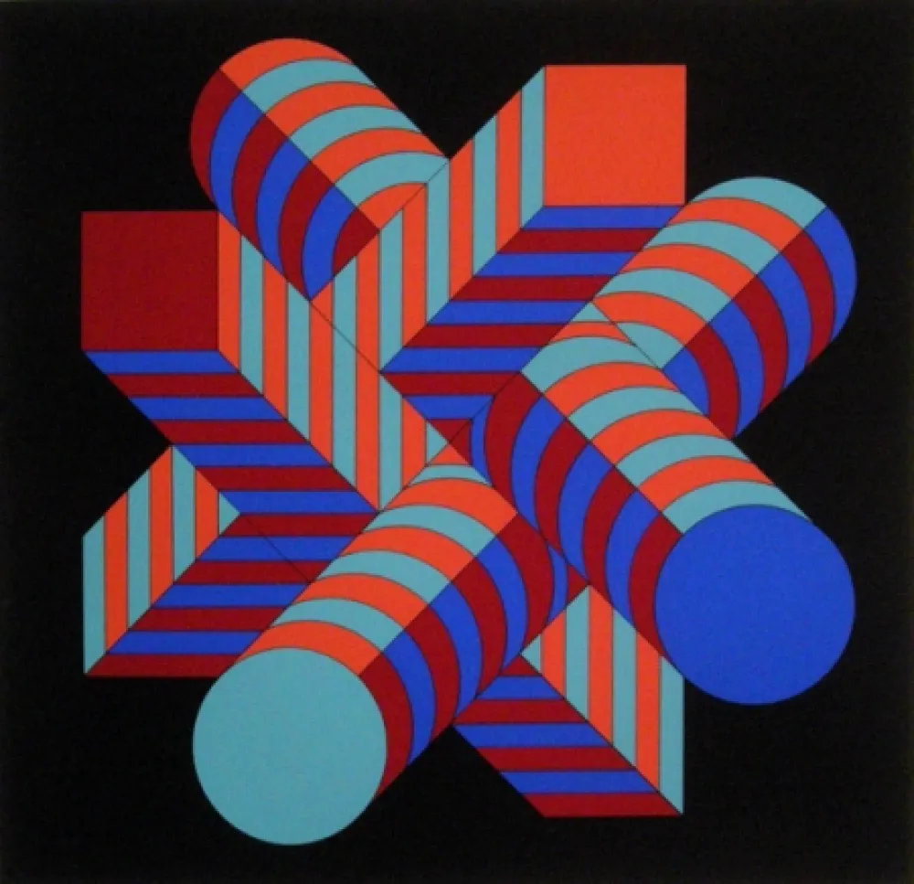 シルクスクリーン Vasarely - Untitled