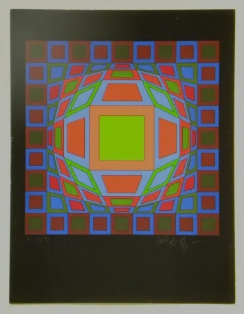 シルクスクリーン Vasarely - Untitled #4