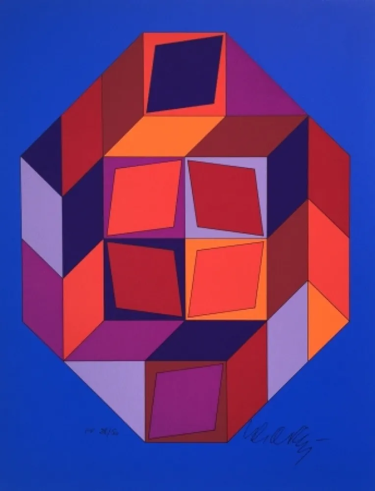 シルクスクリーン Vasarely - Untitled #7