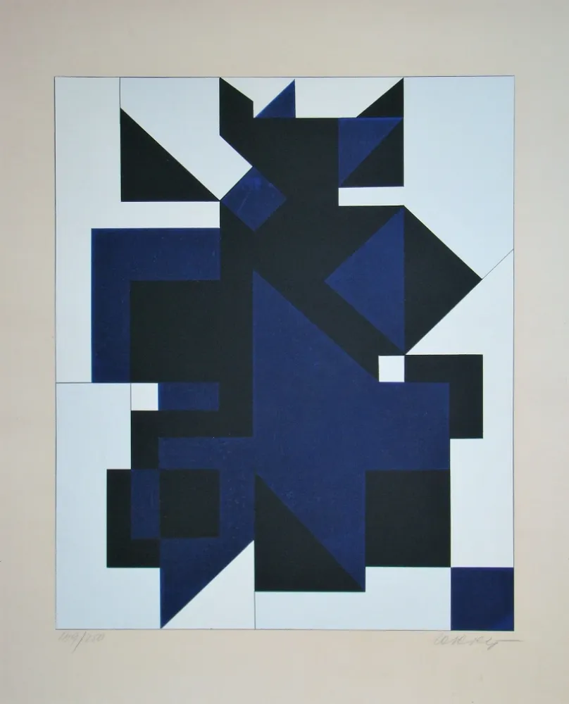 シルクスクリーン Vasarely - Utica