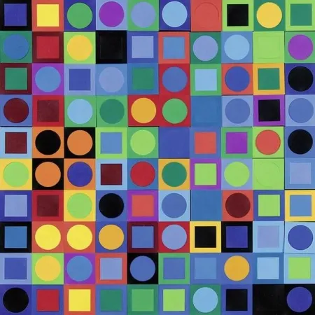 リトグラフ Vasarely - Vasarely Planetary Folklore Participations N° 1
