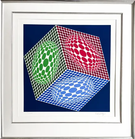 シルクスクリーン Vasarely - Victor Vasarely (1906–1997) - Paula - Color silkscreen on wove paper - 1989