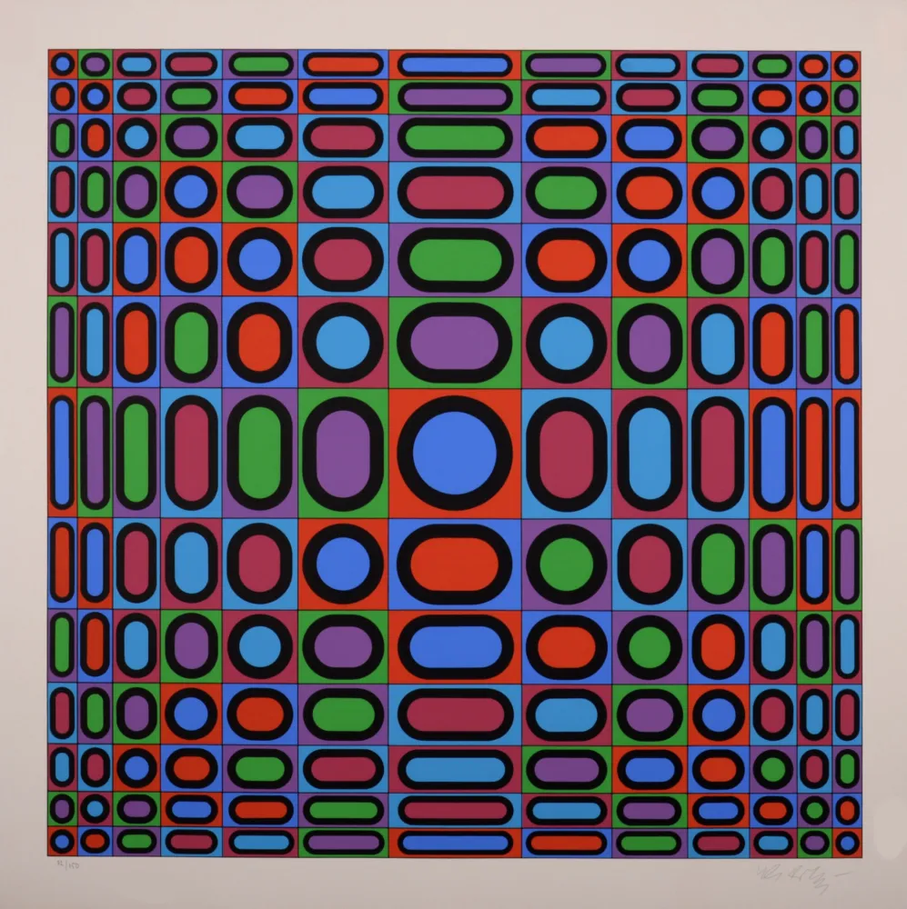 リトグラフ Vasarely - Victor Vasarely (1906-1997) - Reflets a, 1978 - Hand-signed & numbered!