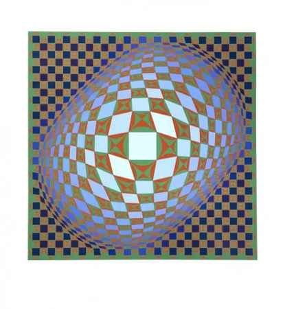 シルクスクリーン Vasarely - Vilag