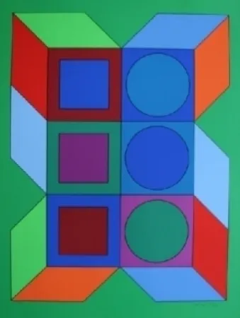 シルクスクリーン Vasarely - XICO 2