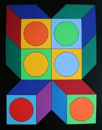 シルクスクリーン Vasarely - XICO 5