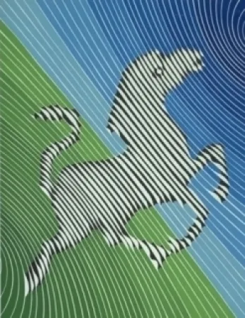 リトグラフ Vasarely - Zèbre n°2