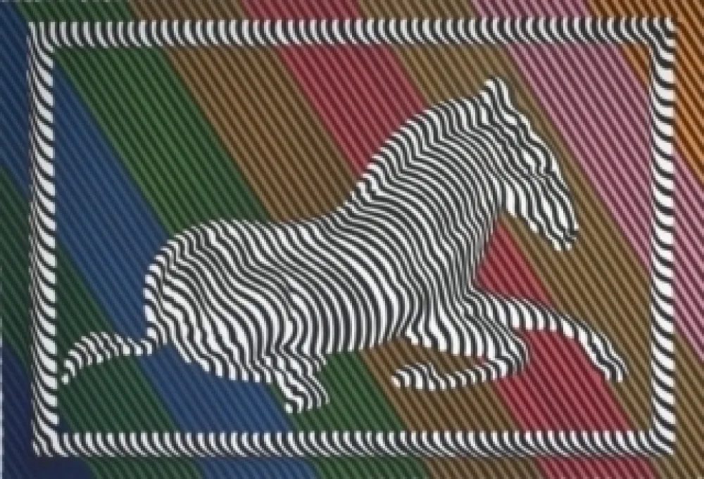 リトグラフ Vasarely - Zèbre n°3
