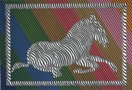 リトグラフ Vasarely - Zèbre n°3