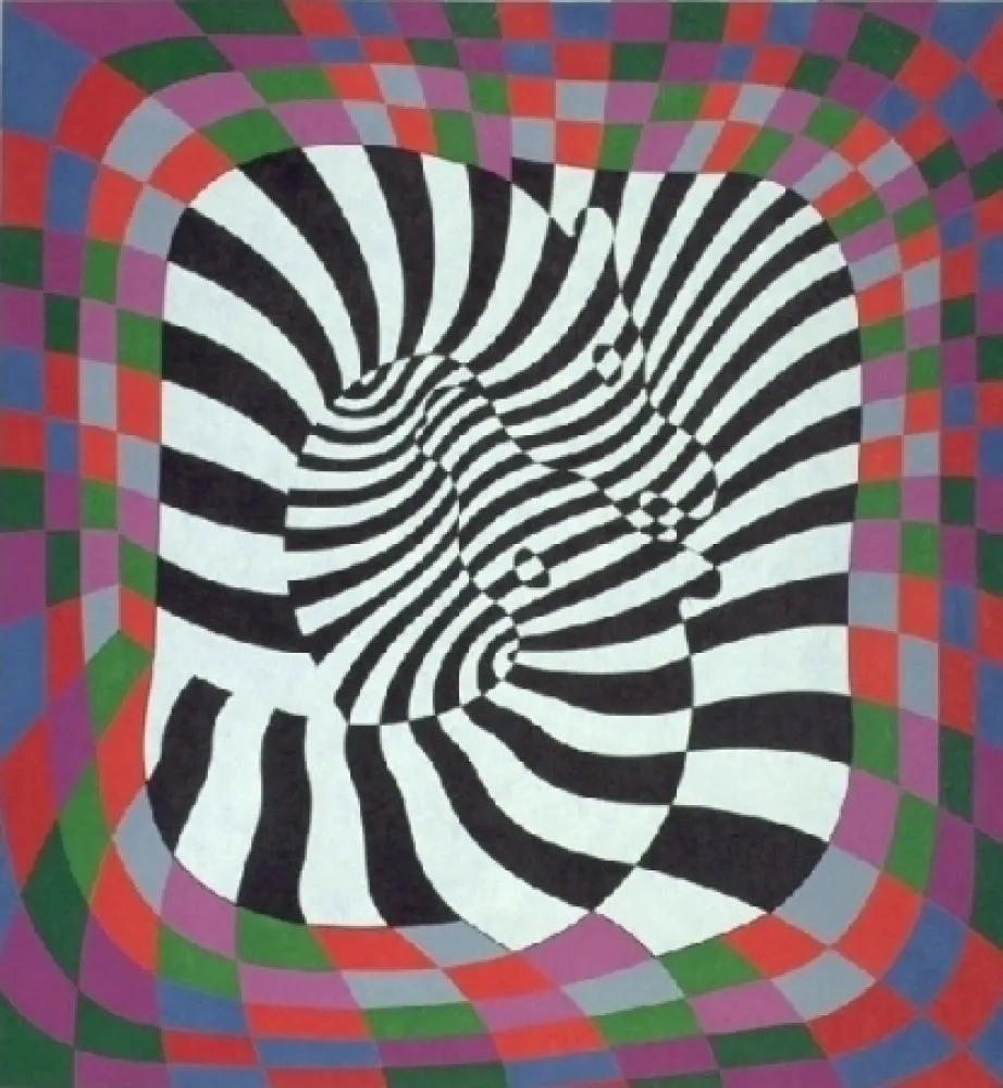 リトグラフ Vasarely - Zèbres