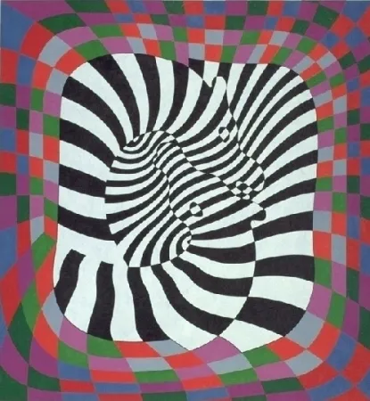リトグラフ Vasarely - Zèbres