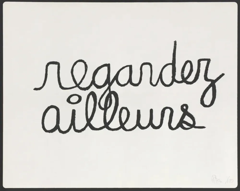 リトグラフ Vautier - Regardez ailleurs