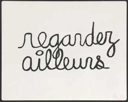 リトグラフ Vautier - Regardez ailleurs