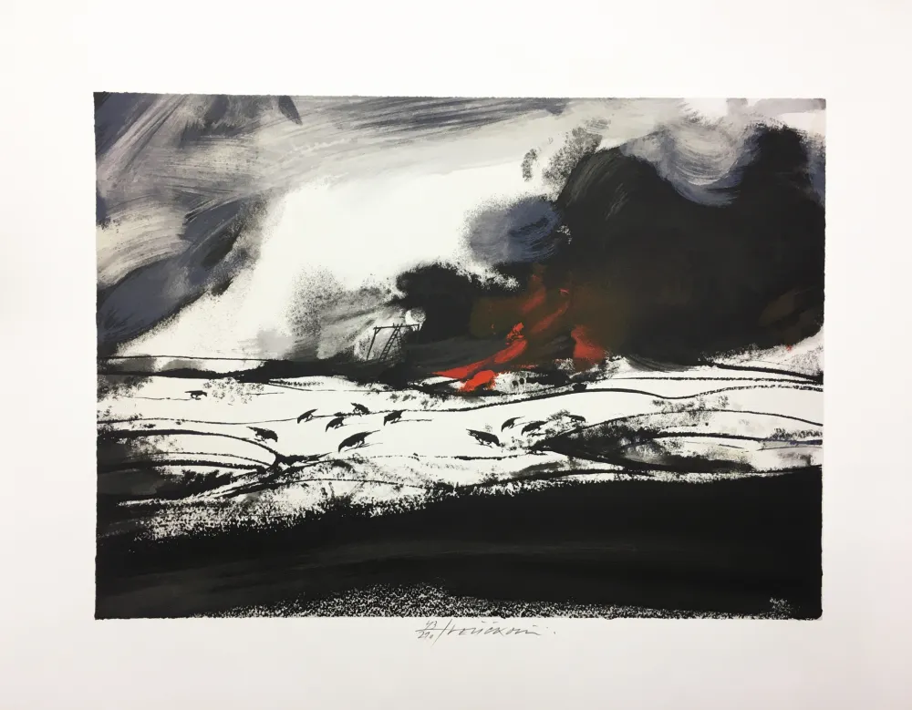 リトグラフ Velickovic - LES CORBEAUX (D'après 