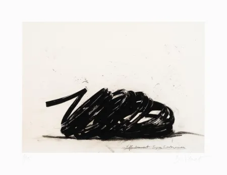 リトグラフ Venet - Effondrement lignes indéterminées