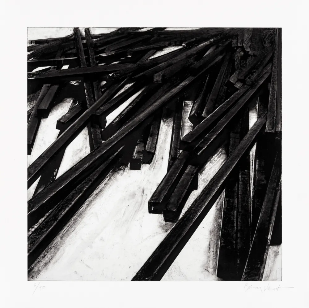 シルクスクリーン Venet - Lignes droites / désordre 06